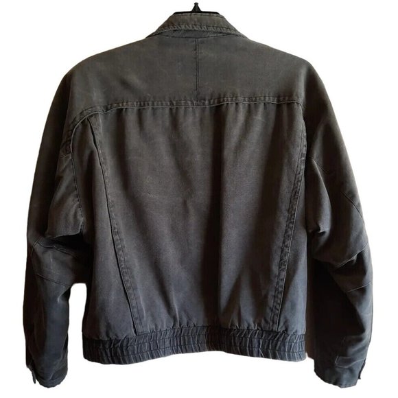 Vintage M Julian Mens Faded Denim Bomber Jacket Size 40 / Medium - Picture 2 of 11